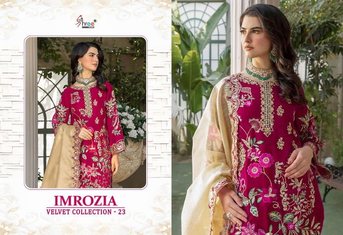 Imrozia Velvet Designer Pakistani Suits Catalog 